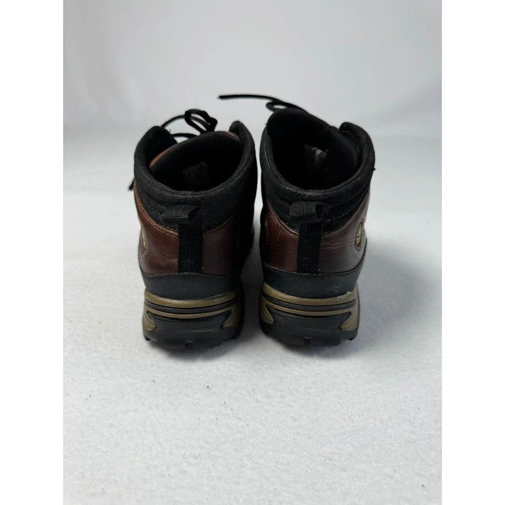 Rugged Timberland Boys 5.5 Hiking Boots Brown Leather 22913 Gorpcore Outdoorsy